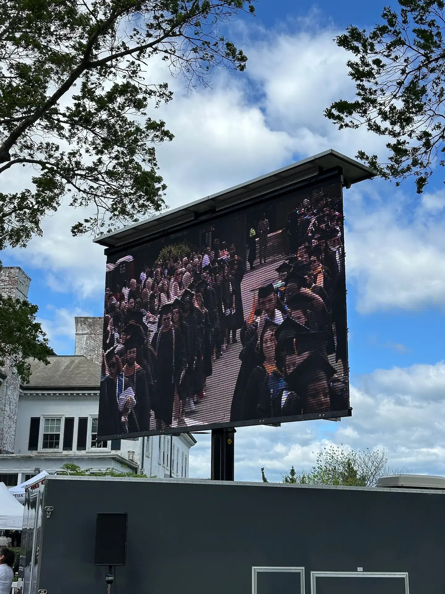 LED screen on trailer