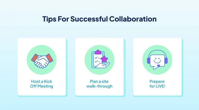many event production companies follow 3 tips for successful collaboration