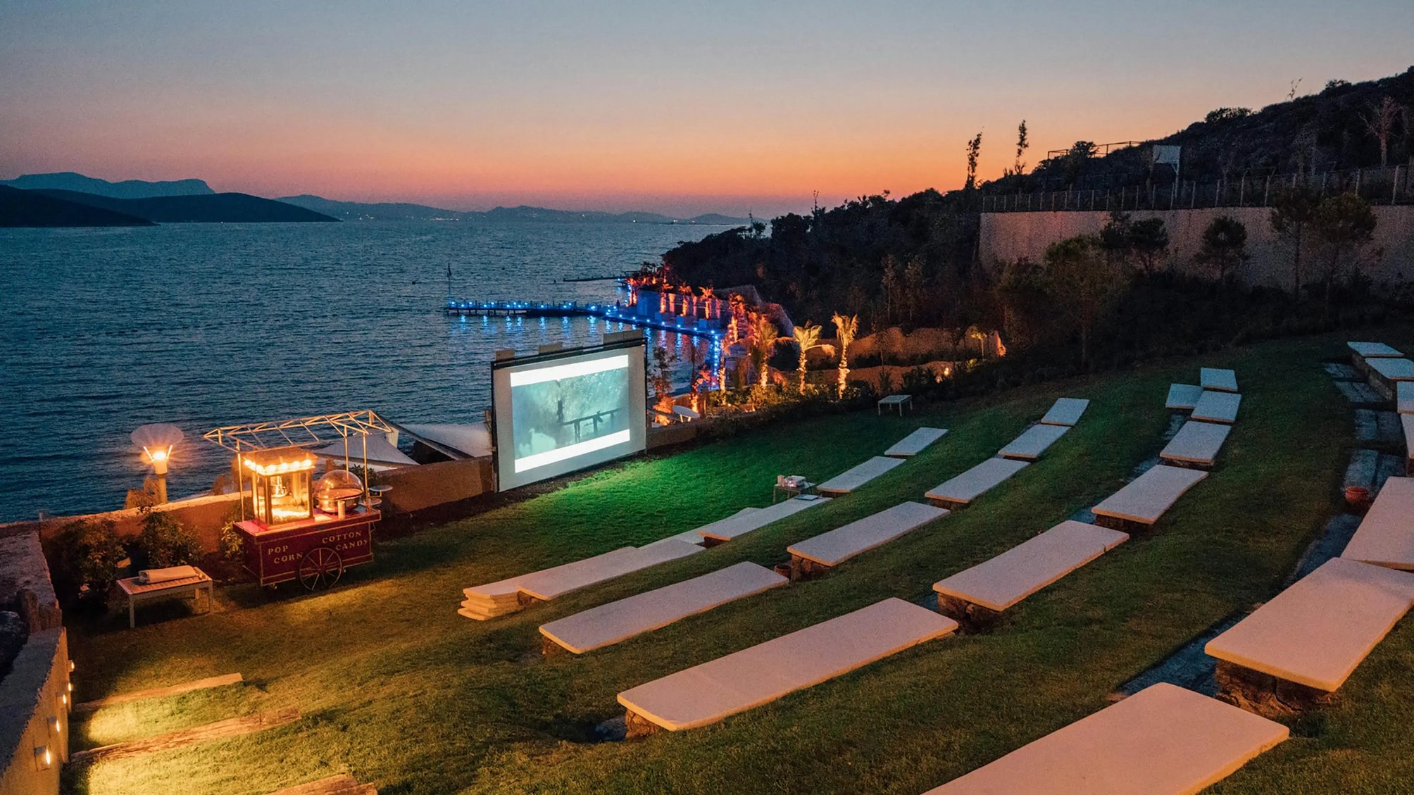 Outdoor projector screen