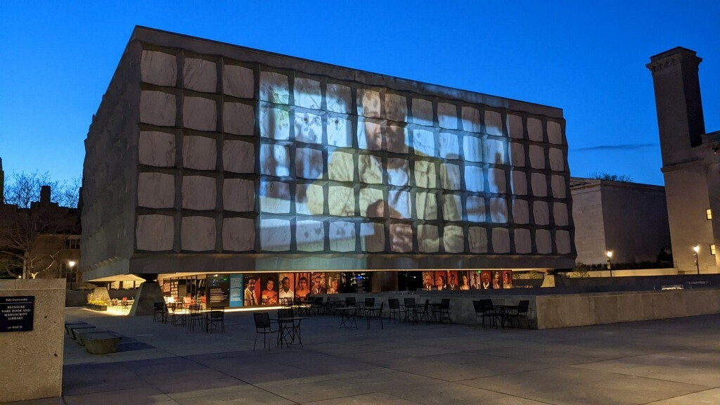 Yale building projection