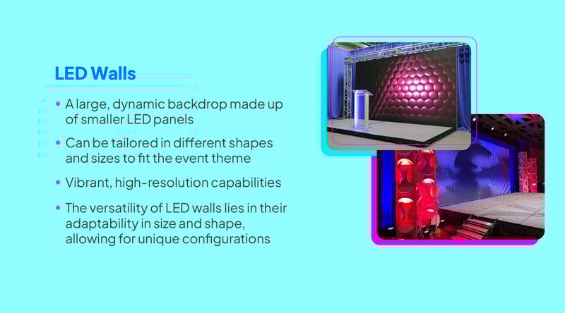 event professionals set up an LED wall