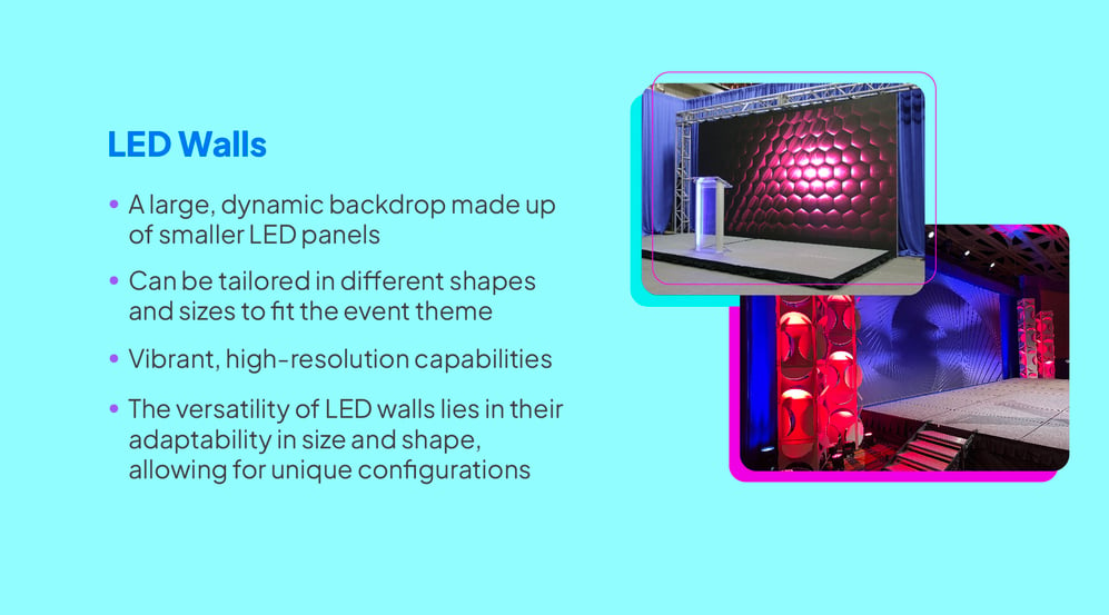 event professionals set up an LED wall