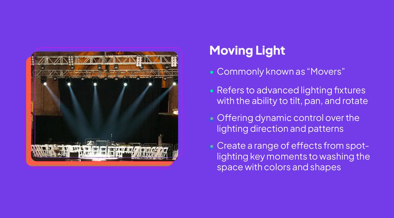 LED screen at a live event with red uplighting